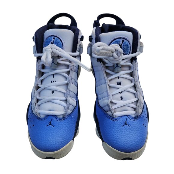 Air Jordan 6 Rings GG UNC White Blue 323399-115 Sneakers Shoes 4Y - Picture 2 of 10